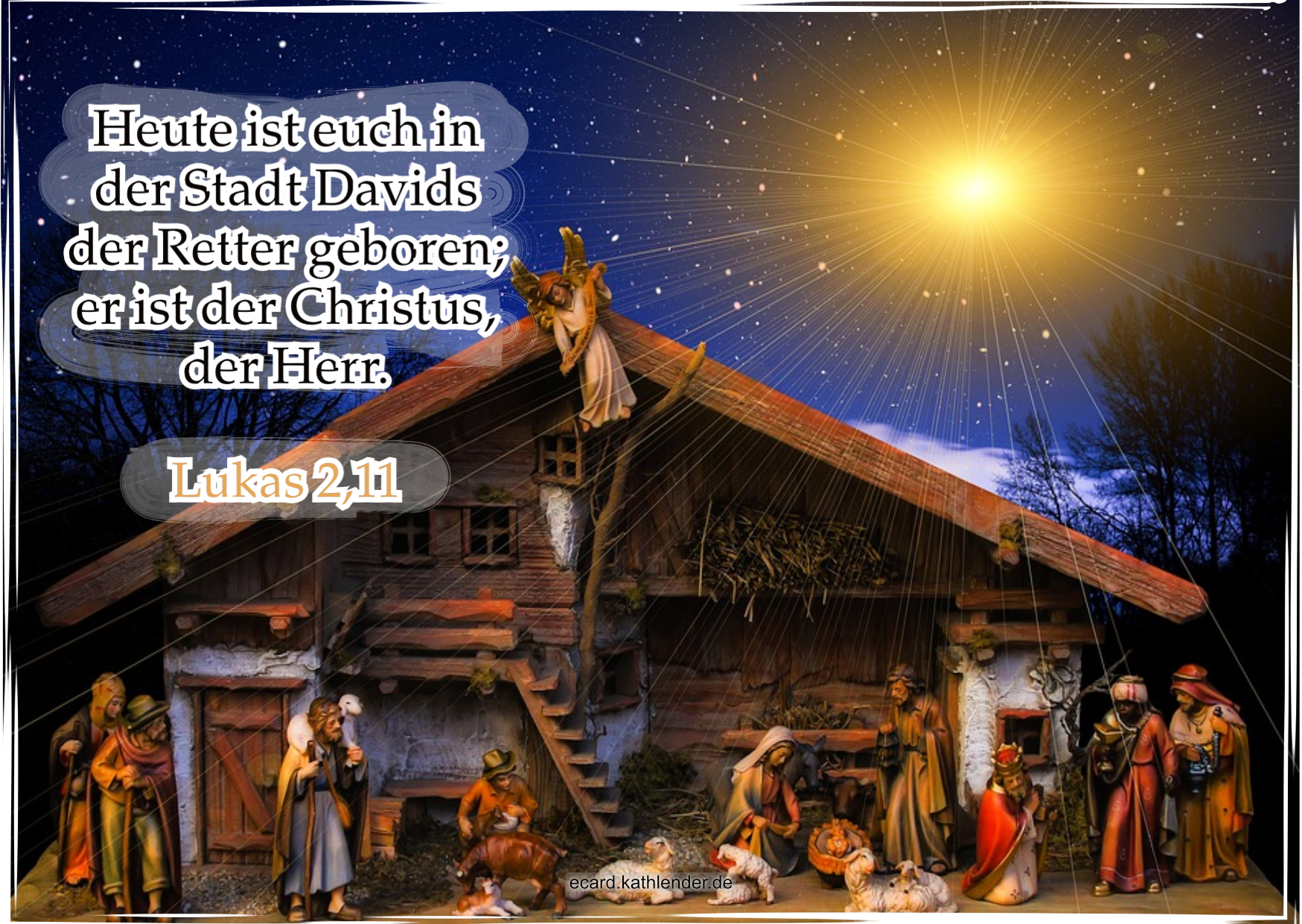 Heute ist euch in der Stadt Davids der Retter geboren; er ist der Christus, der Herr.  Lukas 2,11 Bild